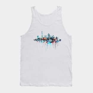 City Skylines Urbain World Fun Life Abstract Tank Top